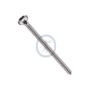 A picture of the side view of a screw.