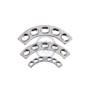 A set of three different sized metal brackets.