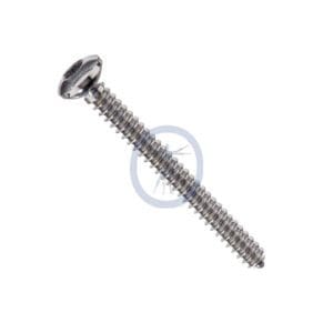 A picture of the side view of a screw.