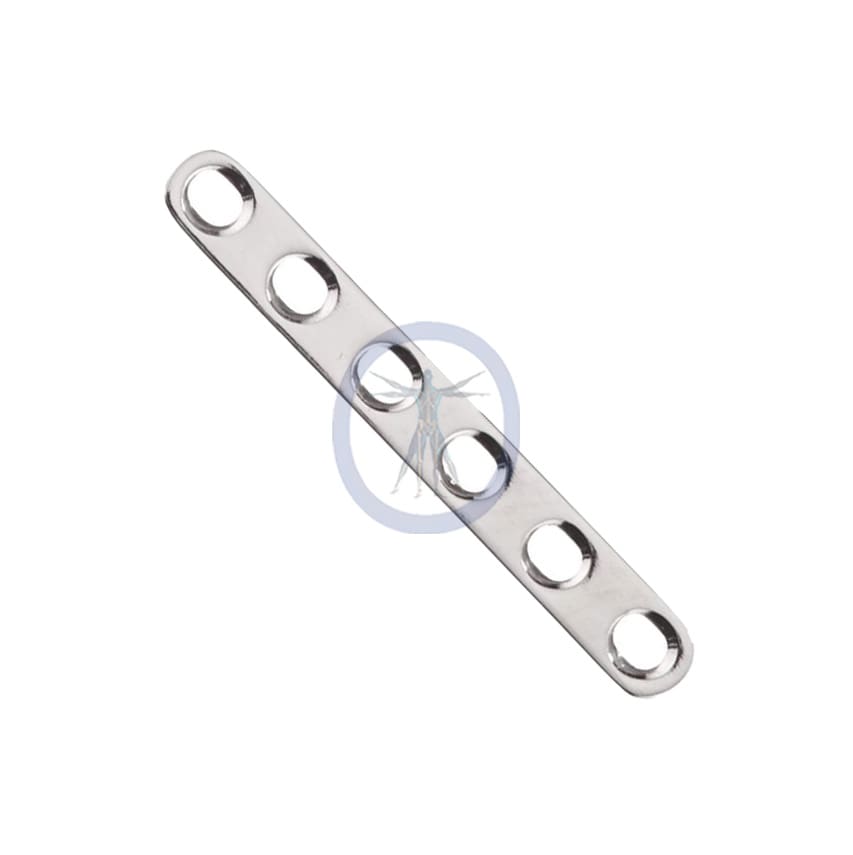 A metal strip with holes in it.