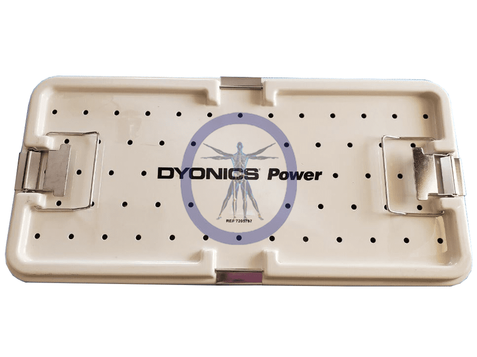 A white plastic box with the words dyonics power on it.