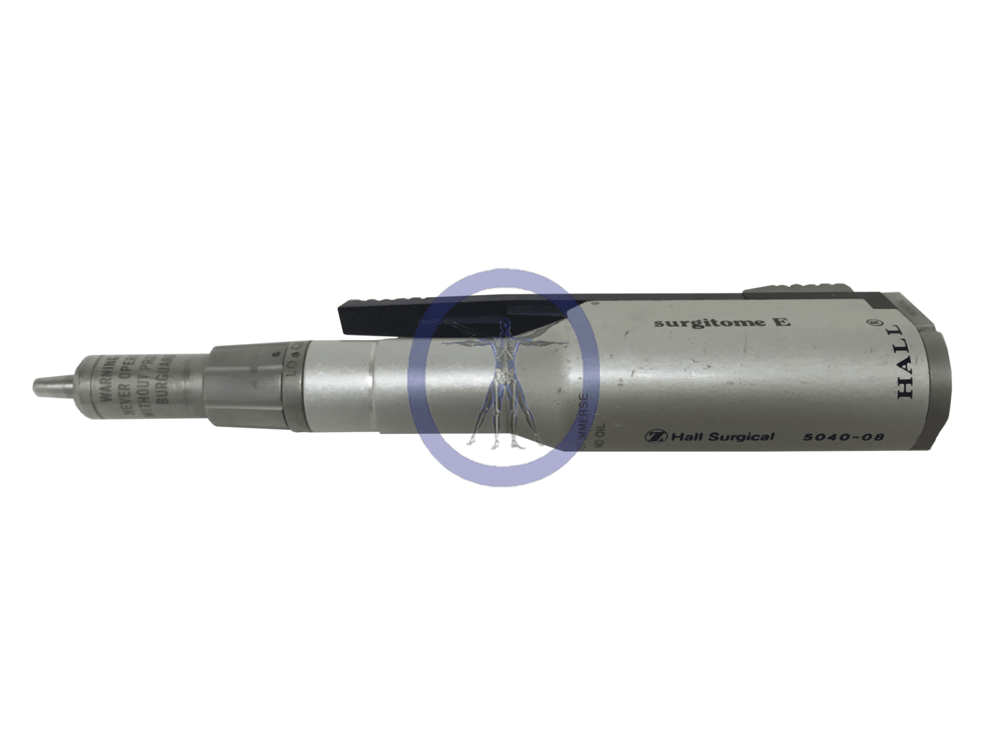 A close up of the side of an electric drill.