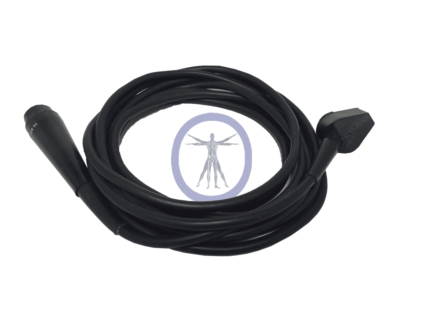 A black cord with an end cap on it.