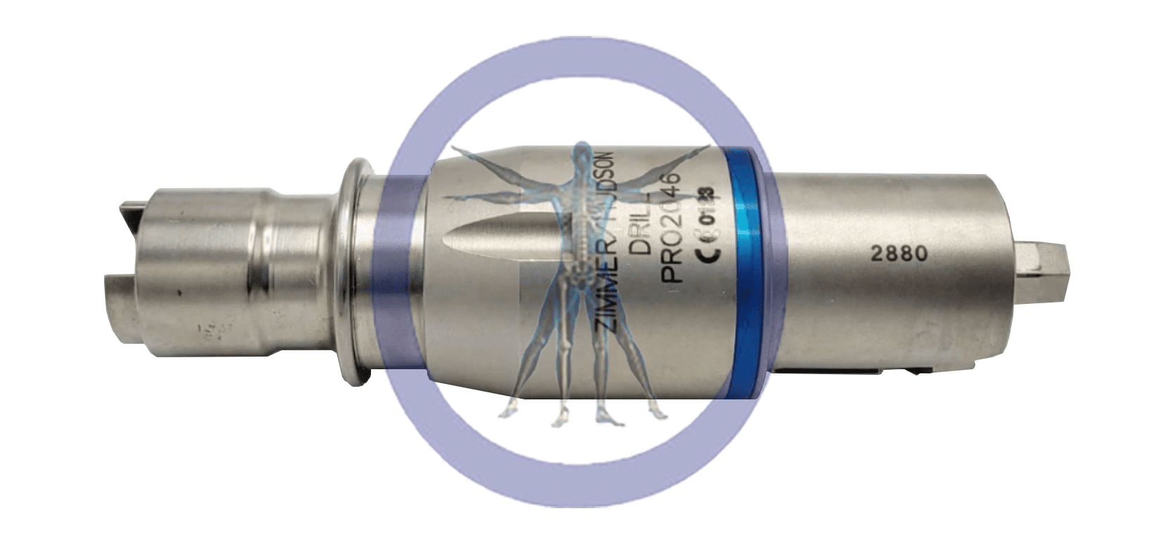 A close up of the inside of an electric drill