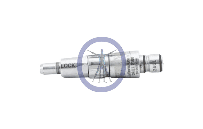 Silver medical drill bit with lock