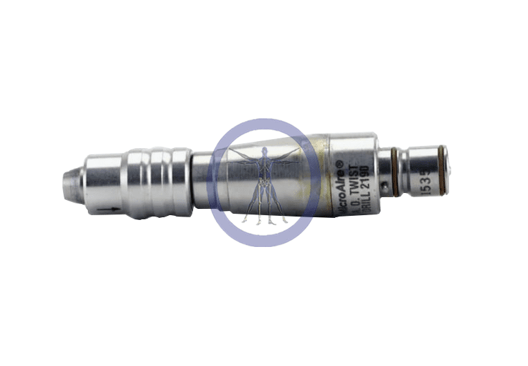 Silver dental drill with MicroAire logo.