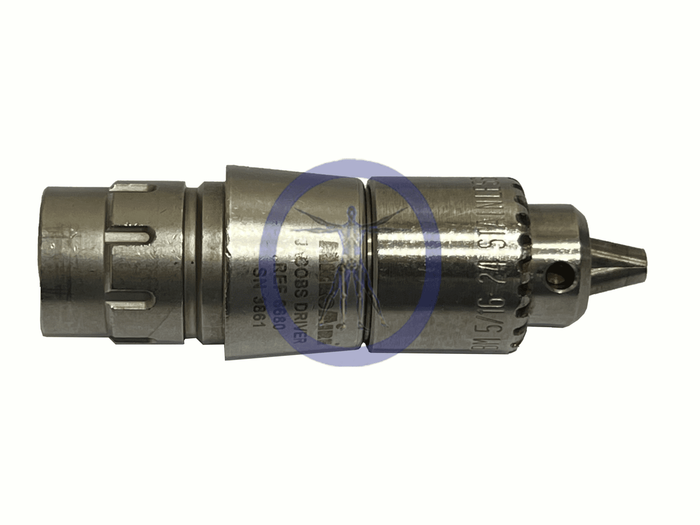 Silver Jacobs driver with a chuck.