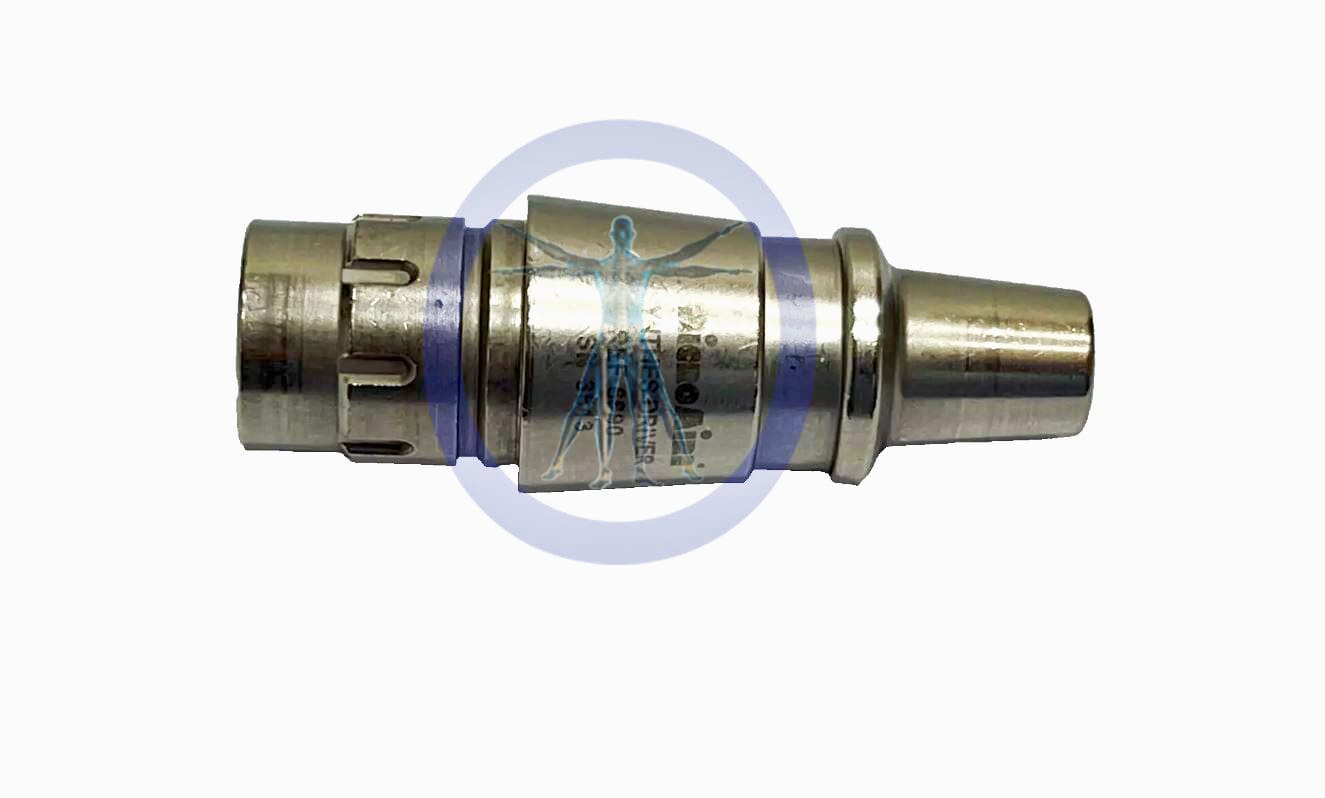 Silver metal self-tapping screw.