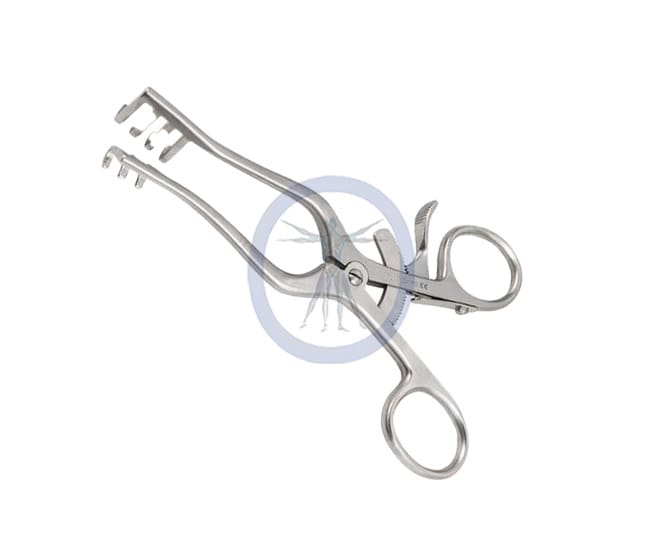 A pair of scissors with handles and one is holding something.