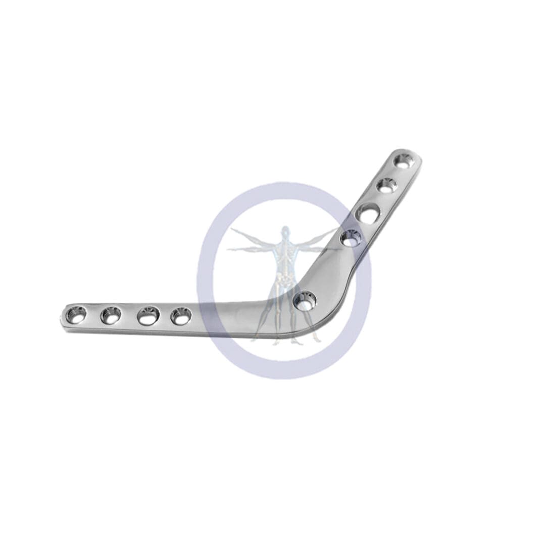 A metal angle with holes in it.