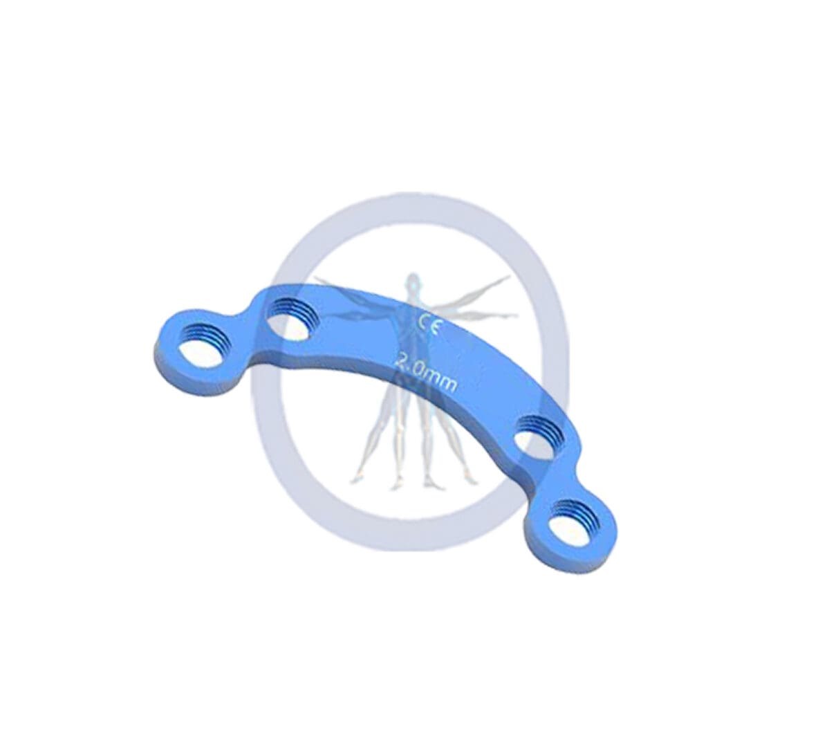 A blue plastic object with two holes in it.