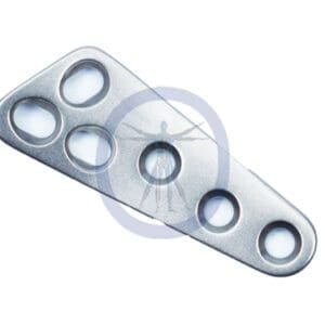 A metal object with six holes in it.