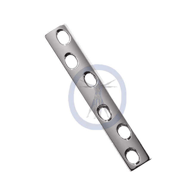 A metal strip with holes in it.