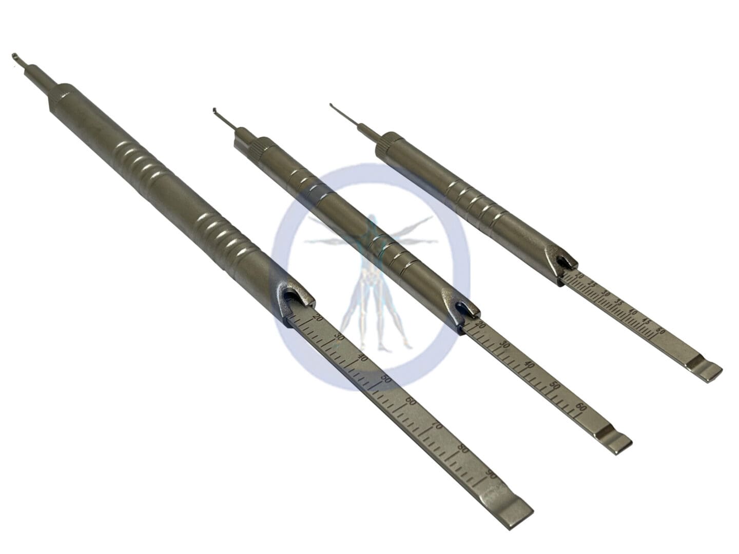 A set of three different sized blades.