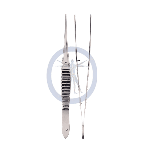 A pair of surgical instruments are sitting on the floor.