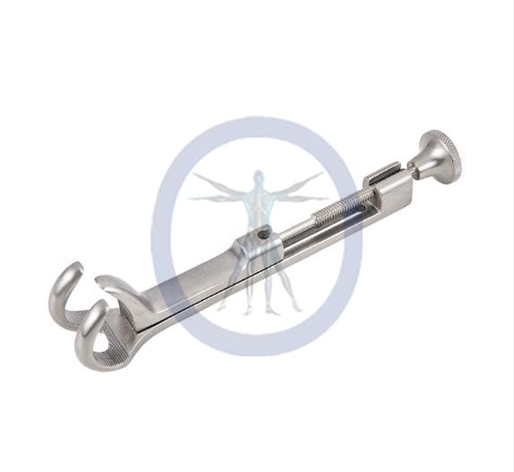 A metal hook and eye for the use of medical devices.