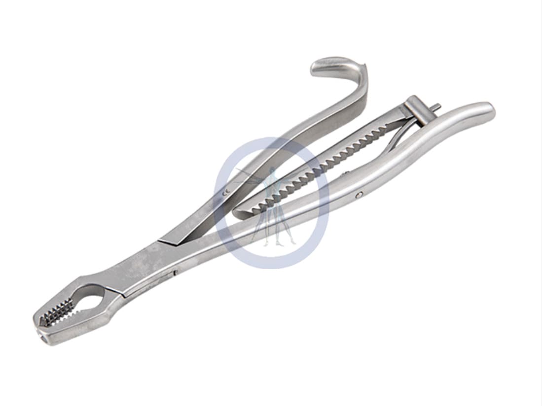 A pair of scissors with one side bent to the left.