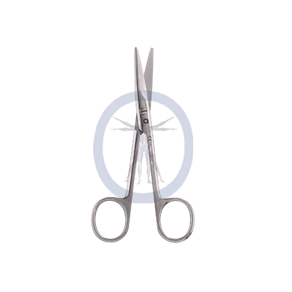 A pair of scissors with a needle in the middle.