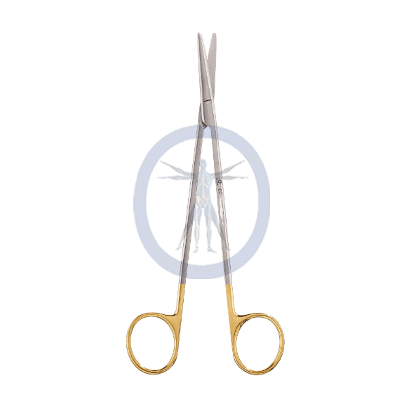A pair of scissors with gold handles and a metal handle.