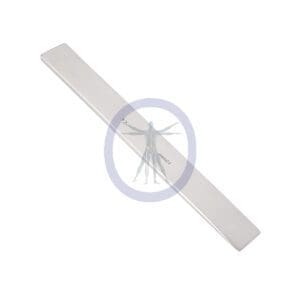 A white strip of paper with a picture of an insect on it.