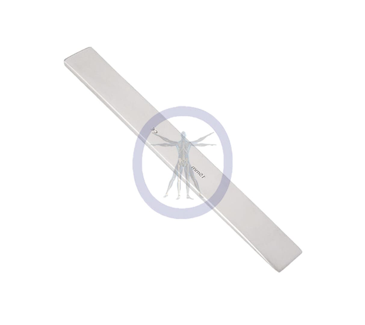 A white strip of paper with a picture of an insect on it.