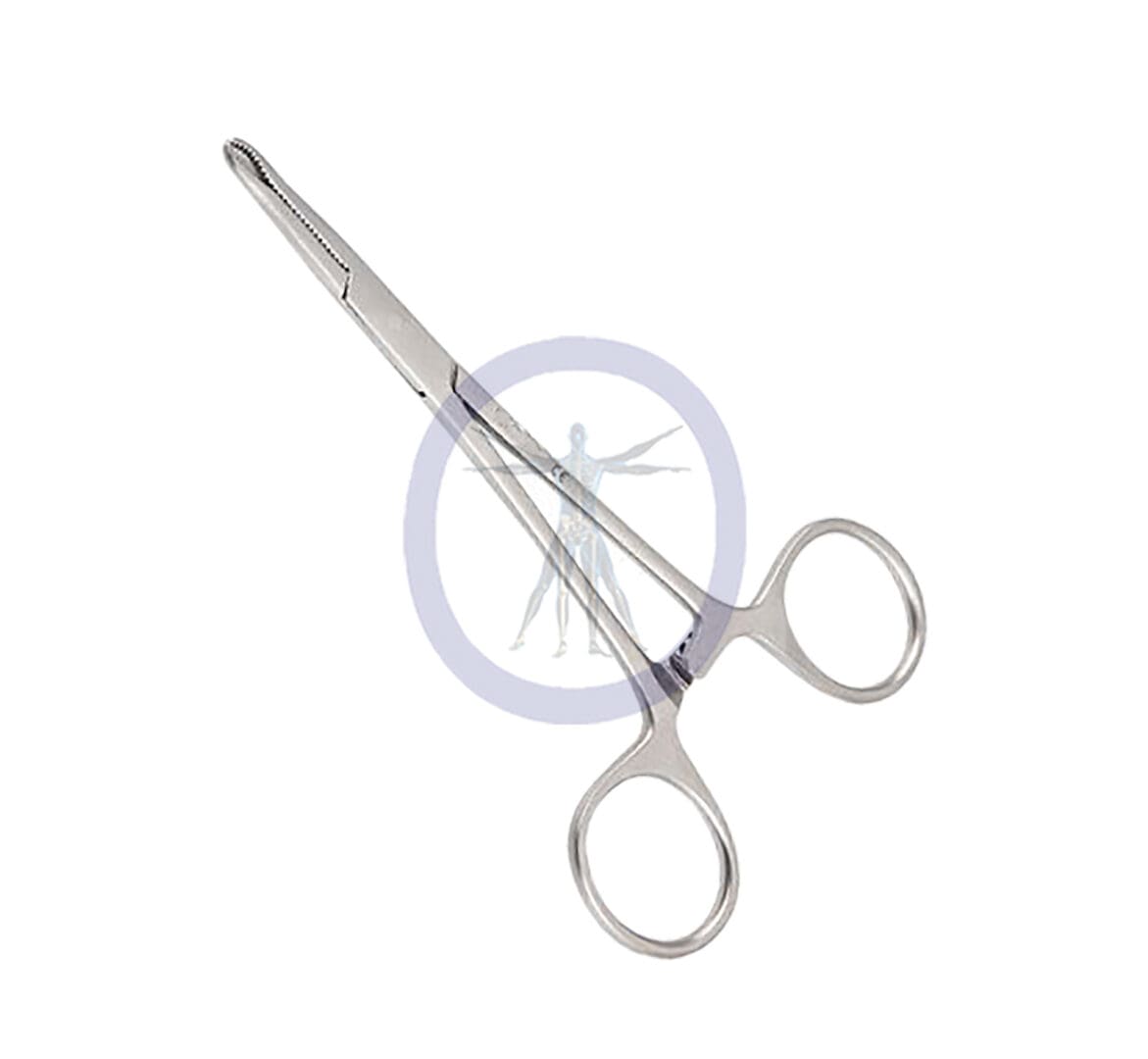 A pair of scissors with a handle on top.