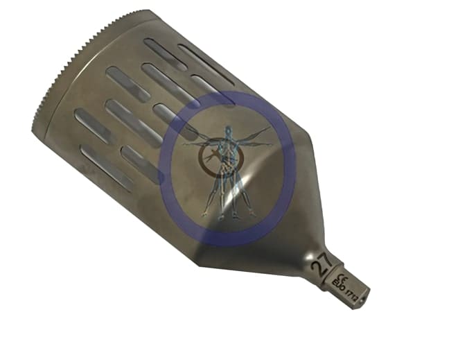 A metal object with a hole in it.