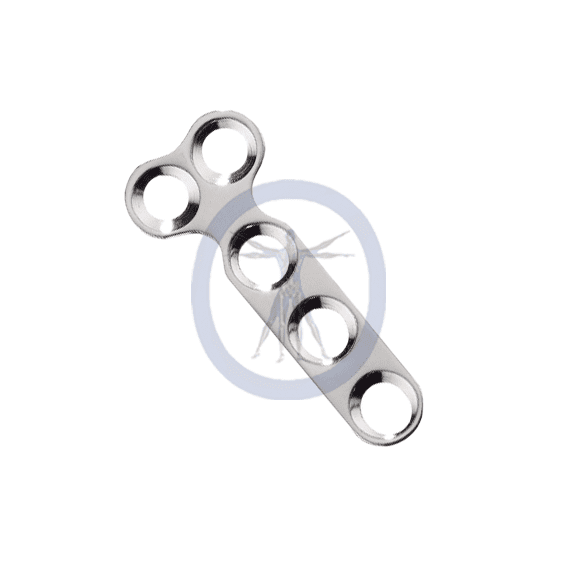 A metal object with four holes in it.