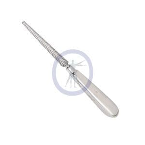 A metal tool is shown with a white background.