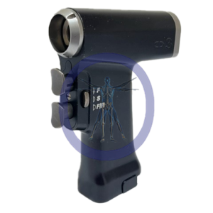 Black surgical power drill with controls.