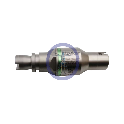 Fuel injector for a diesel engine with Stryker 4405-235 1/4” PoweReam Hudson Modified Trinkle Attachment branding and technical specifications visible on the body.