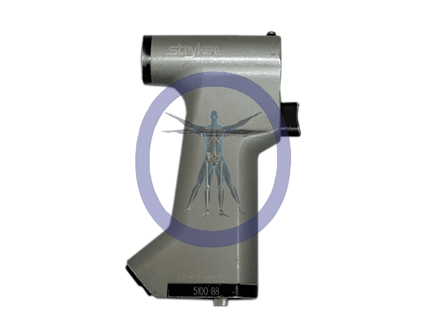 A gun that is sitting on the ground.