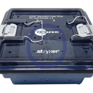 A styker box with two handles and one lid.