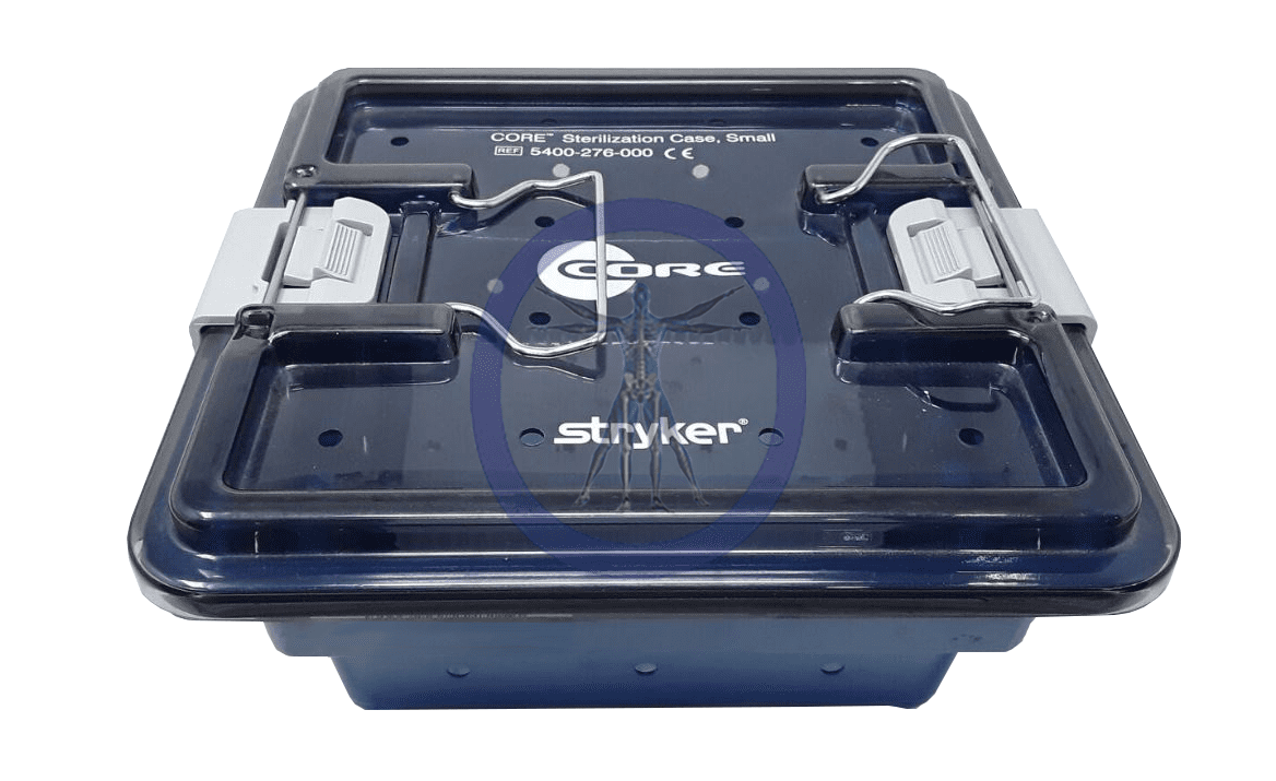 A styker box with two handles and one lid.