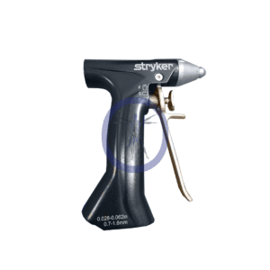 A black stylus with a gold handle.