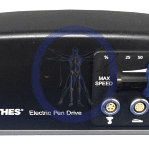 A close up of the back side of an electric pen drive