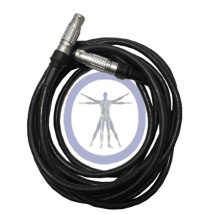 A picture of an image with the figure of a person and a cord.