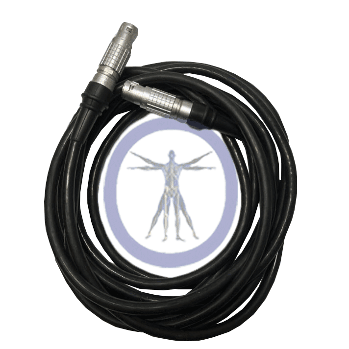 A picture of an image with the figure of a person and a cord.