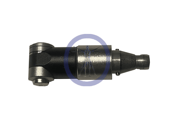 A black handle with a small head and a smaller head