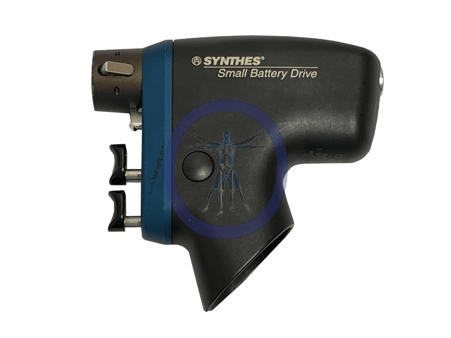 A small battery drive is shown with the handle extended.