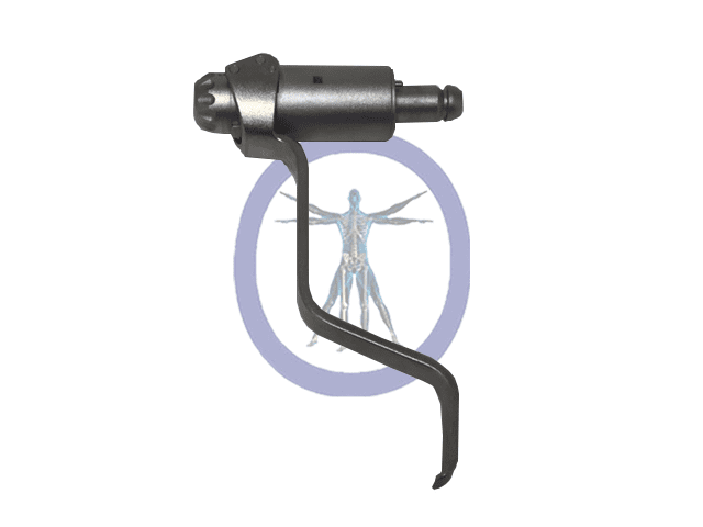 A picture of an arm with the handle extended.