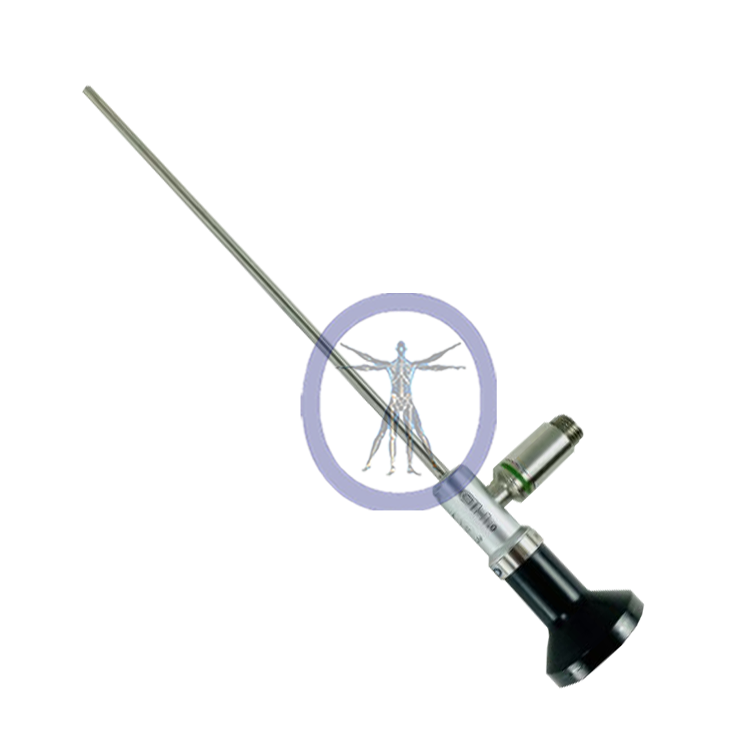 A Conmed HD4000 4.0mm 0° HD Autoclavable Arthroscope with a long needle, featuring a no-needle reuse symbol overlay with an icon of a broken syringe.