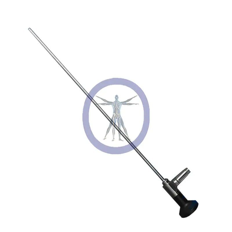 5.5 mm 0º HD Autoclavable Laparoscope with a reel and a holographic insect lure against a plain white background.