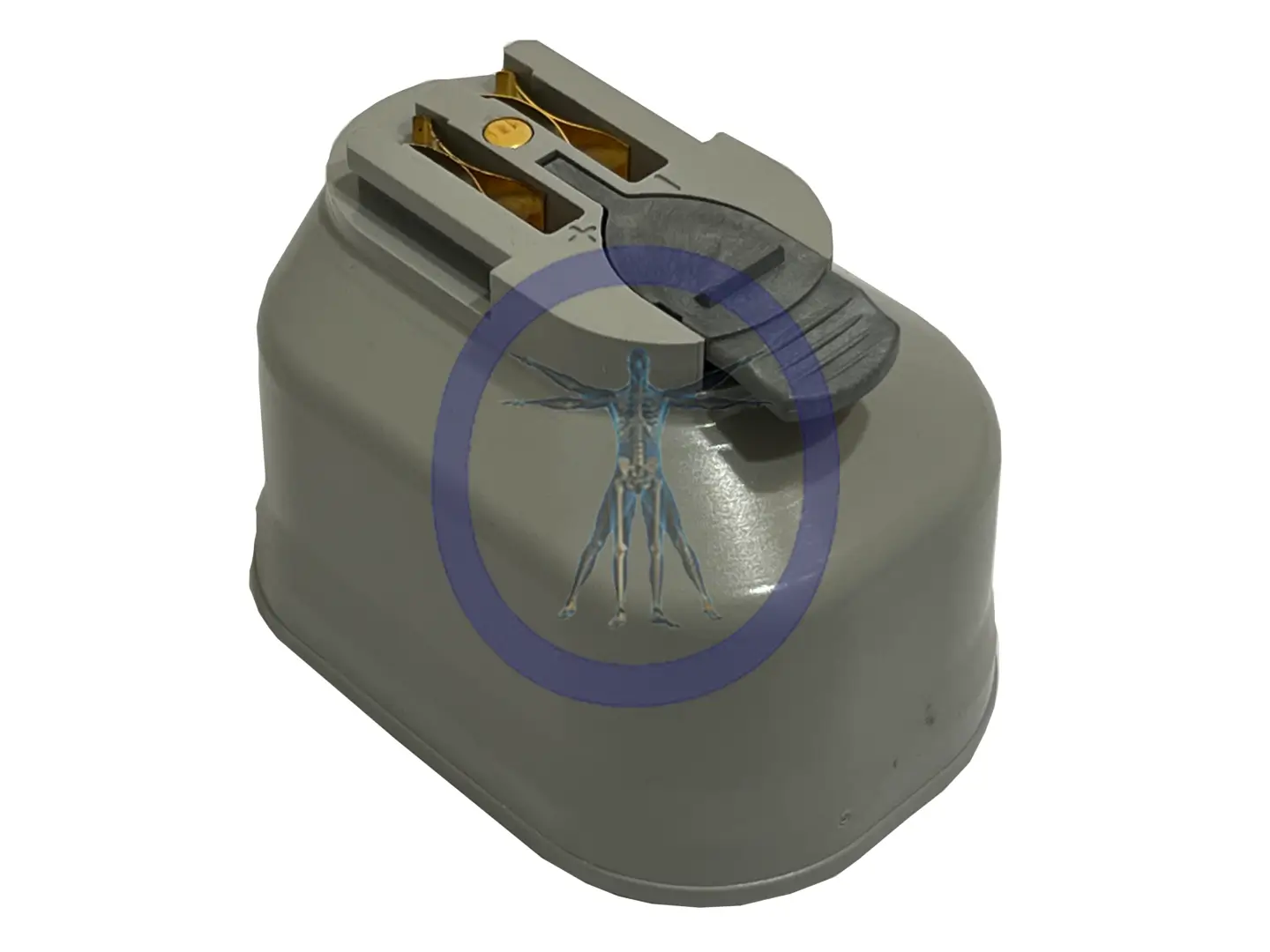 A Hall PRO3020 12V Battery for power tools with a small, blue-outlined humanoid figure imprinted on the side.