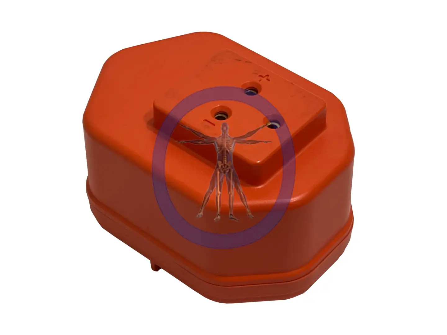 Hall PRO3520 12V Aseptic Battery laser level tool with a target symbol and a humanoid figure at its center on a white background.