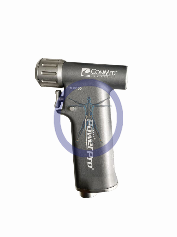 Hall PRO6100 Sterilization Case with a metallic body, blue branding, and multiple attachment ports.