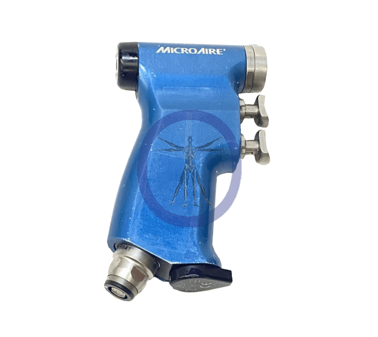 Blue MicroAire surgical tool with handle.