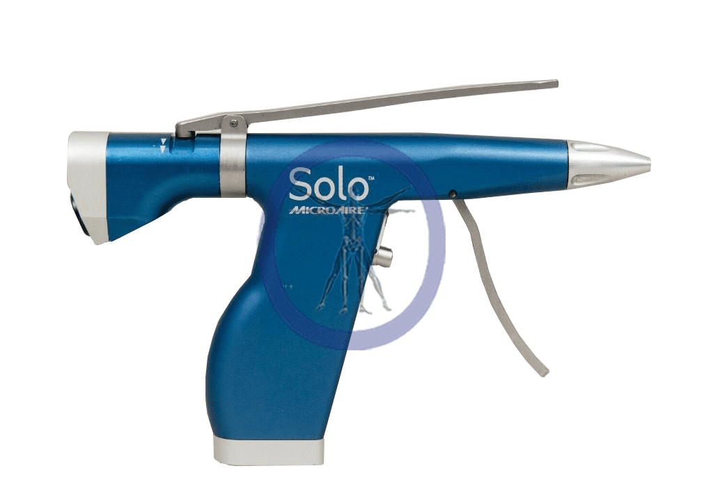 Blue Solo MicroAire medical device.