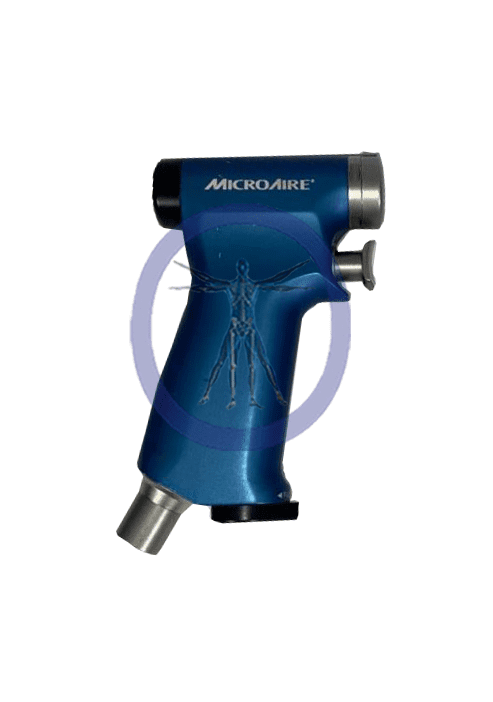 Blue MicroAire surgical tool with handle.