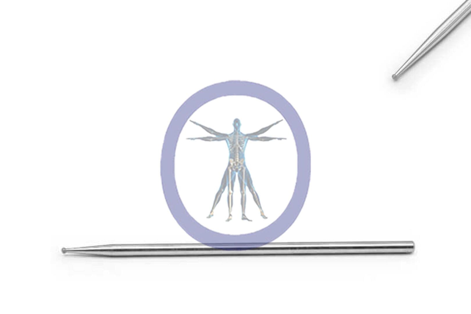 Human anatomy illustration within a Round Bur 1.0 MM Diamond Medium – OSSH-158, viewed under a microscope slide, on a plain white background.